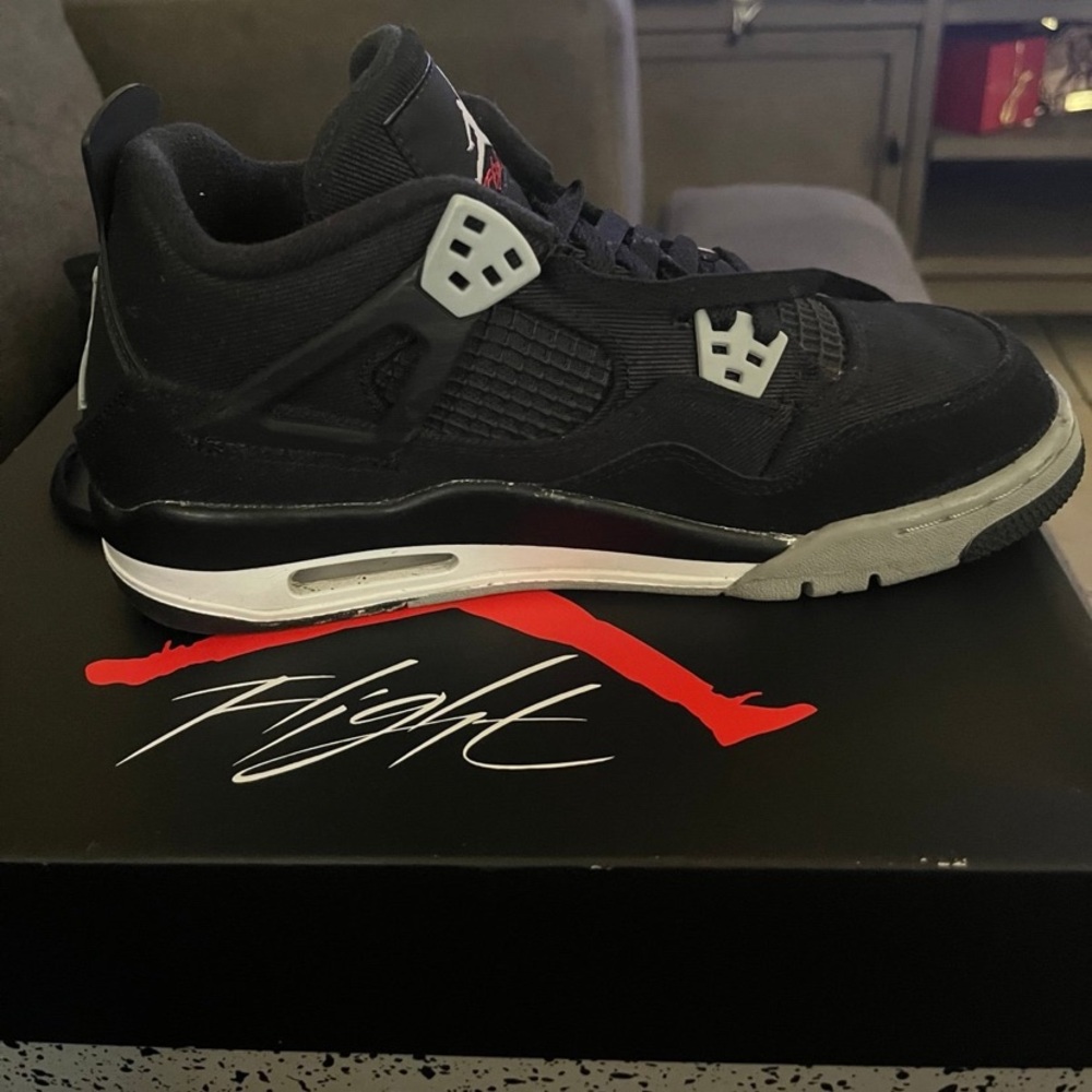 Jordan 4s black canvas